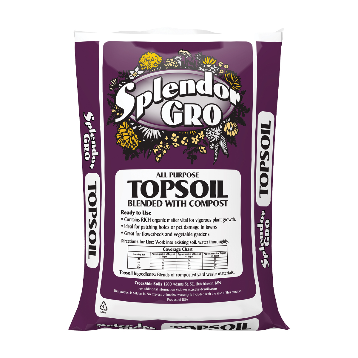 Splendor gro all purpose top soil 0.75 cubic feet