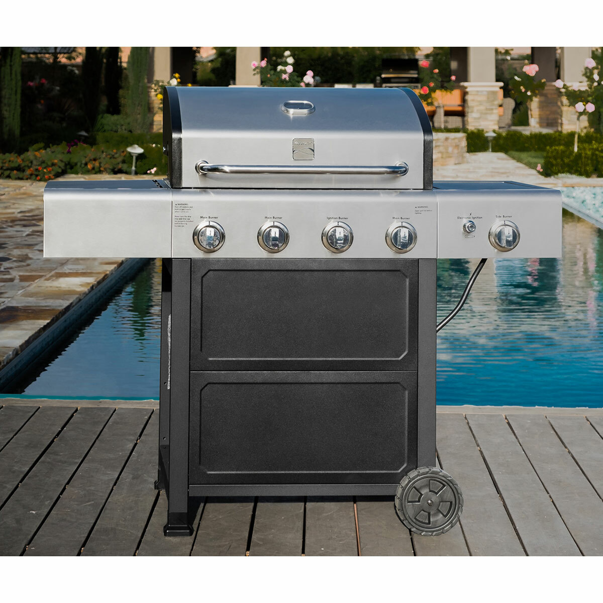 Kenmore grill next to pool