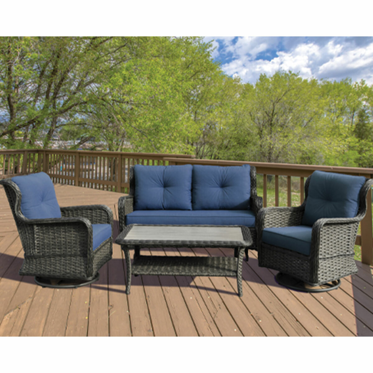 Bradford 4 piece patio set on patio
