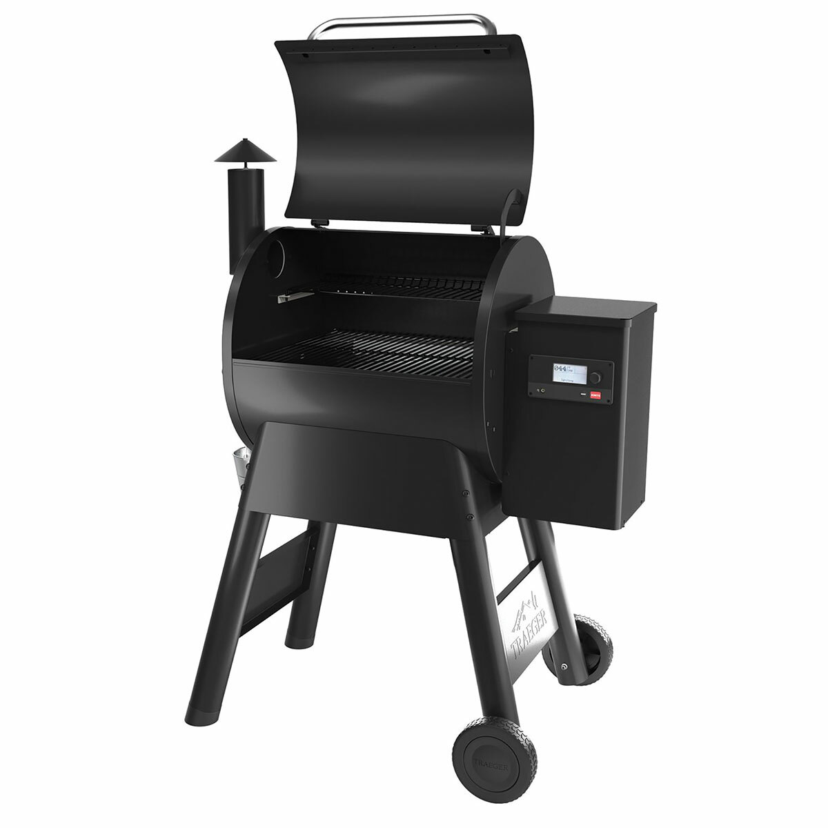 Traeger pro 575 with hood open