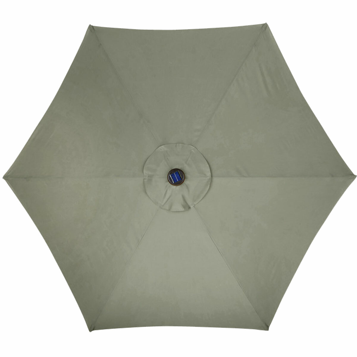 9 foot patio umbrella tan from above