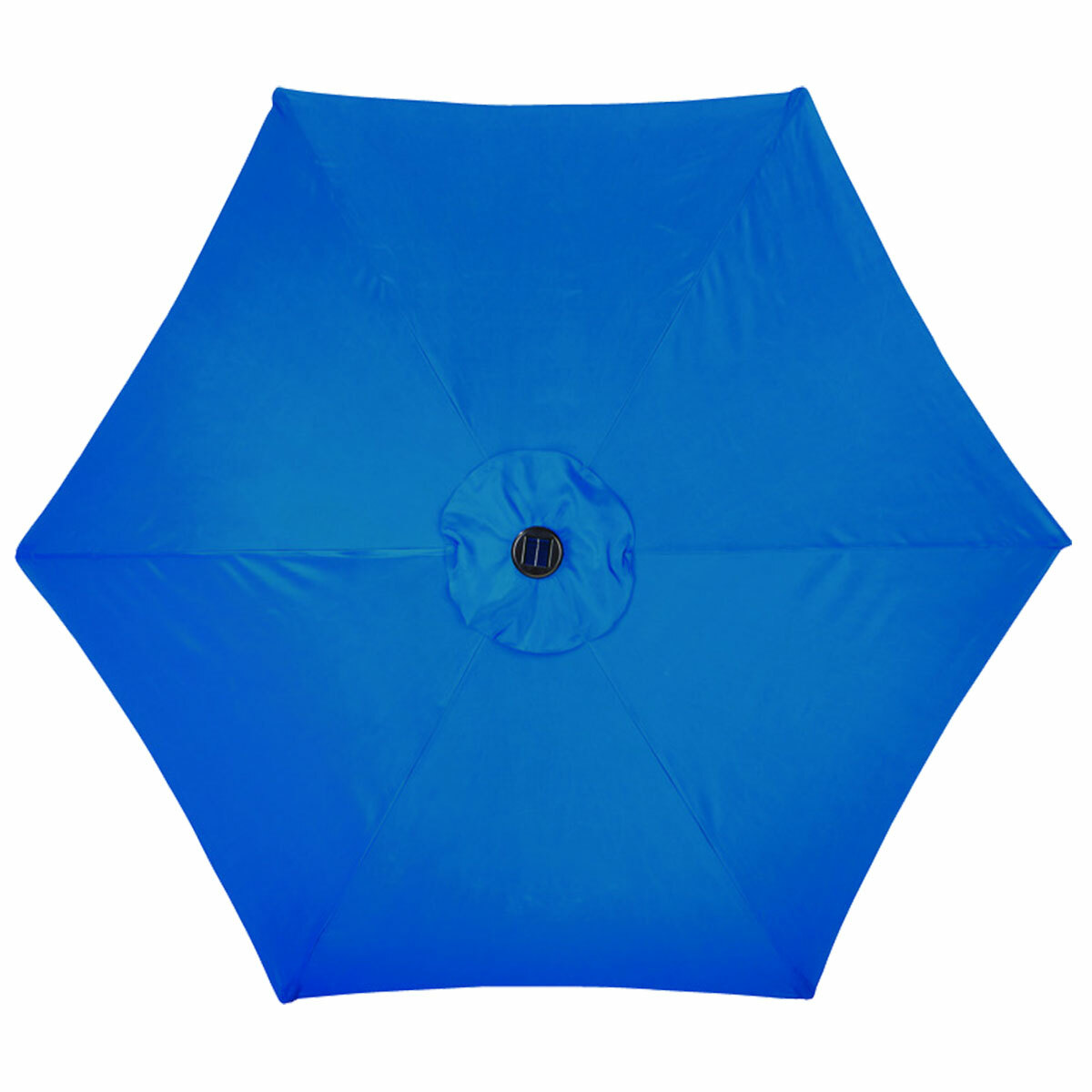 9 foot patio umbrella blue from above