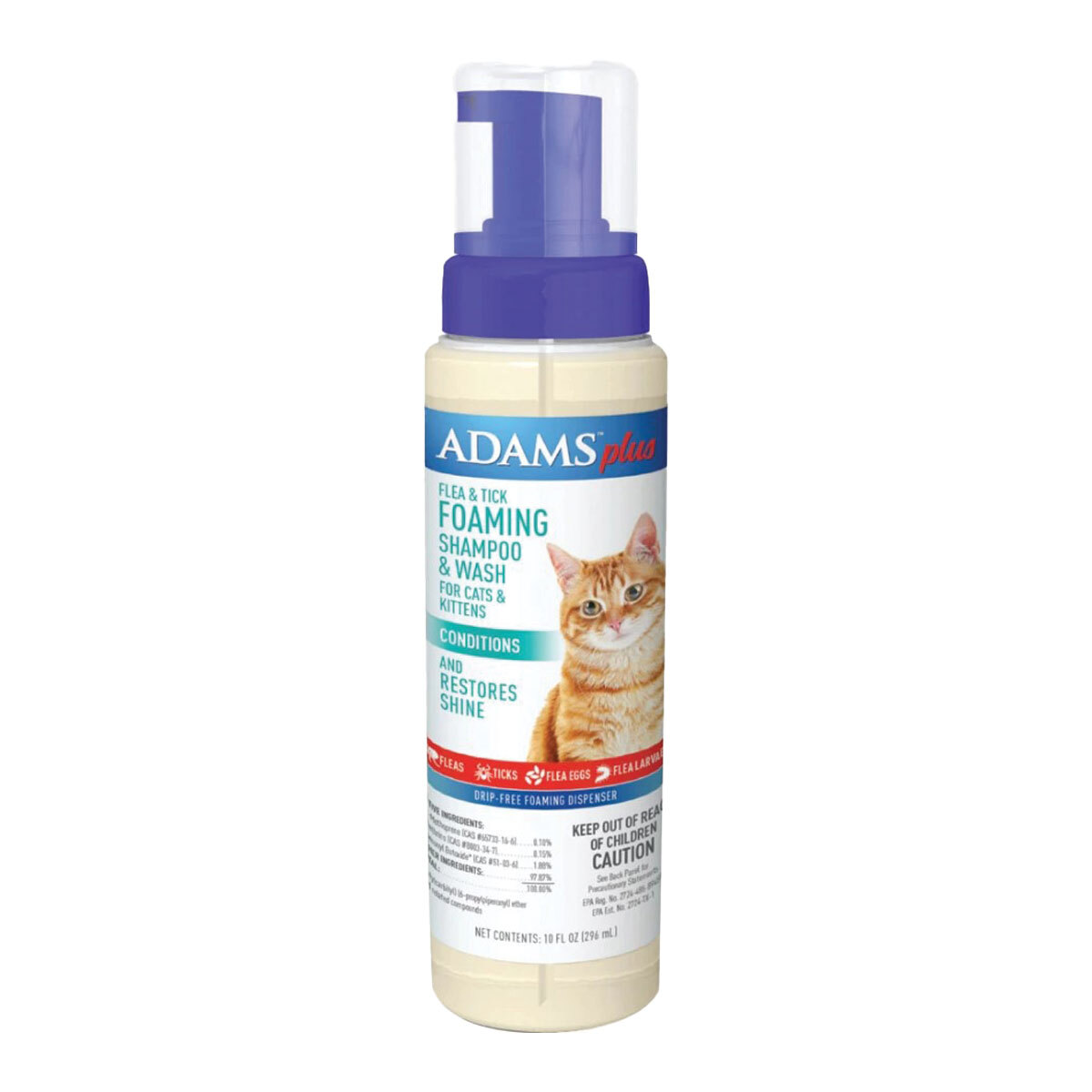 Adams Flea & Tick Foaming Shampoo 10-oz.