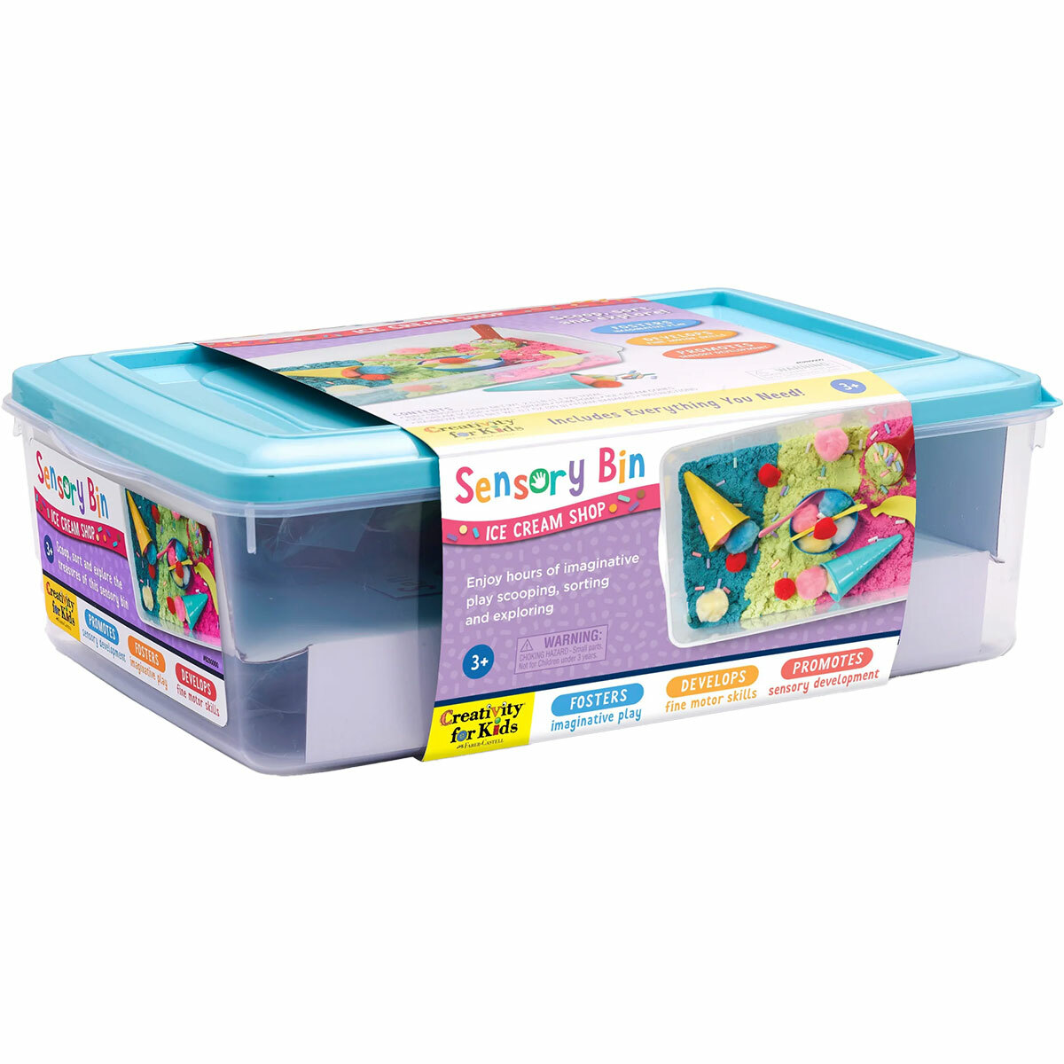 Ice cream sensory bin