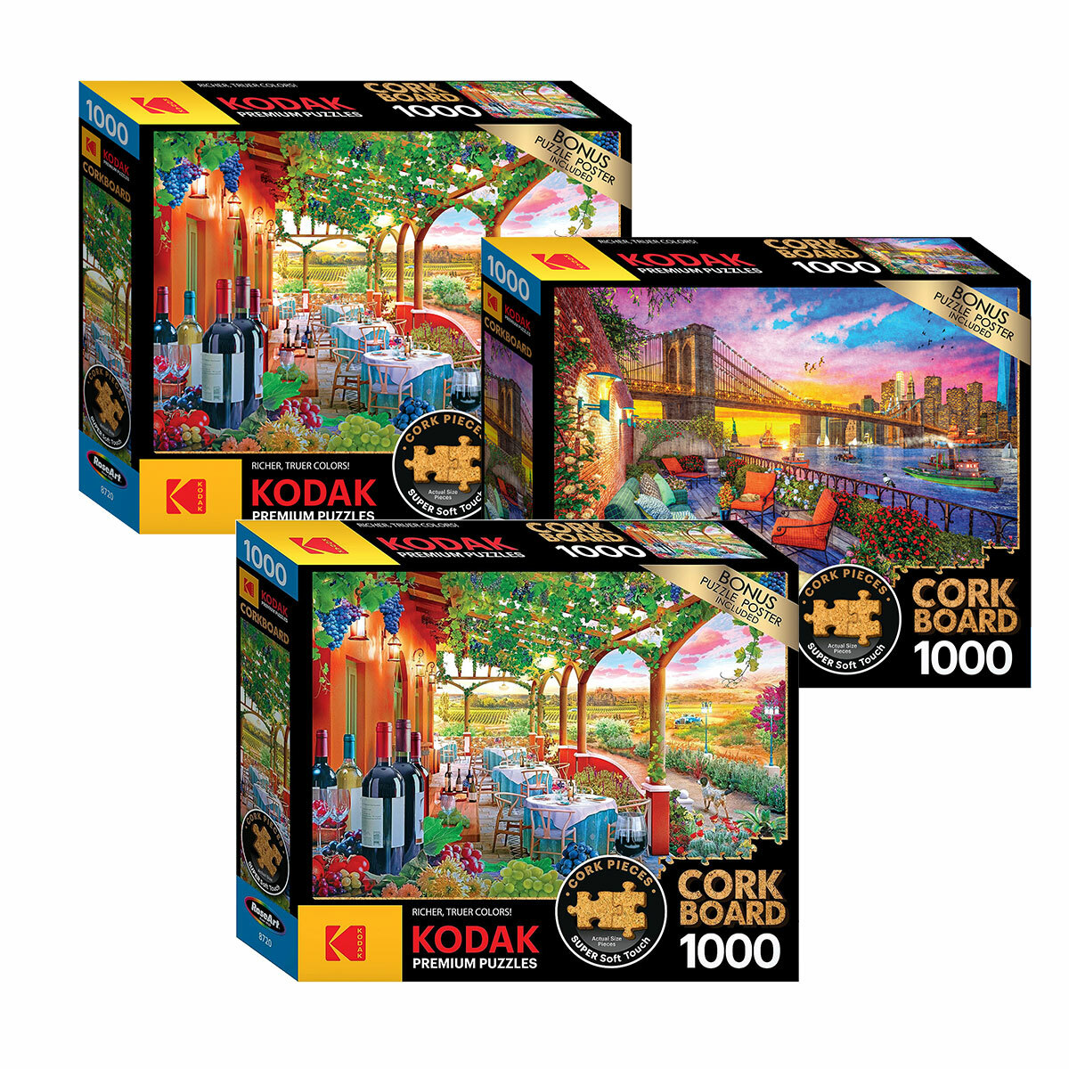 Kodak cork 1000 piece puzzles