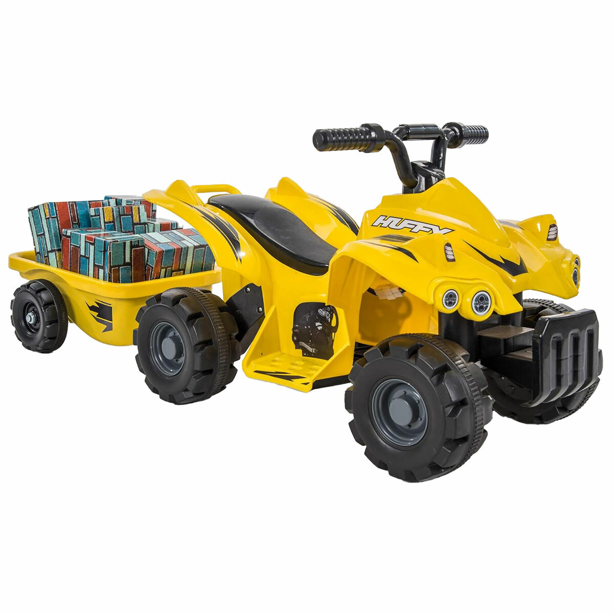 6 volt mini quad ride on with trailer