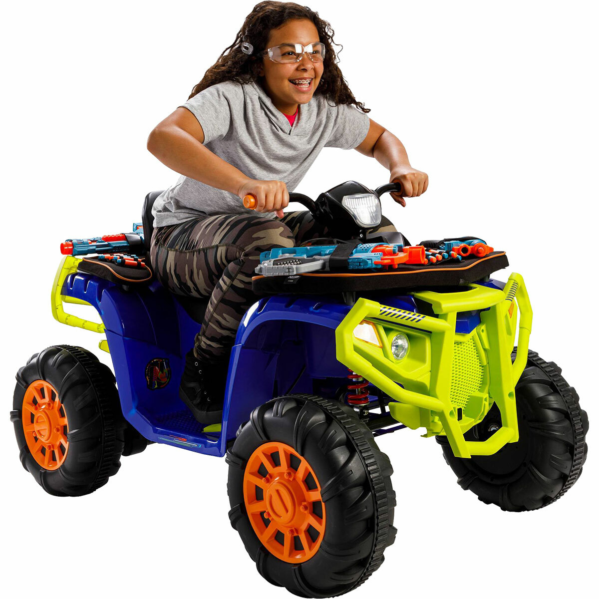 Nerf 12 volt ride on with girl rider