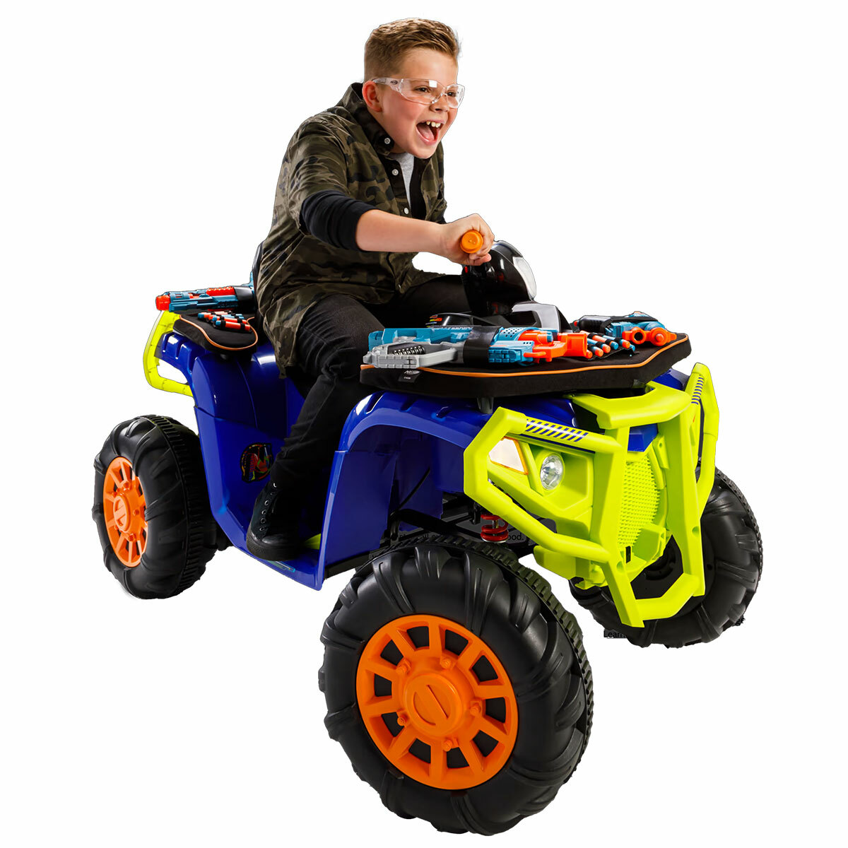 Nerf 12 volt ride on with boy rider