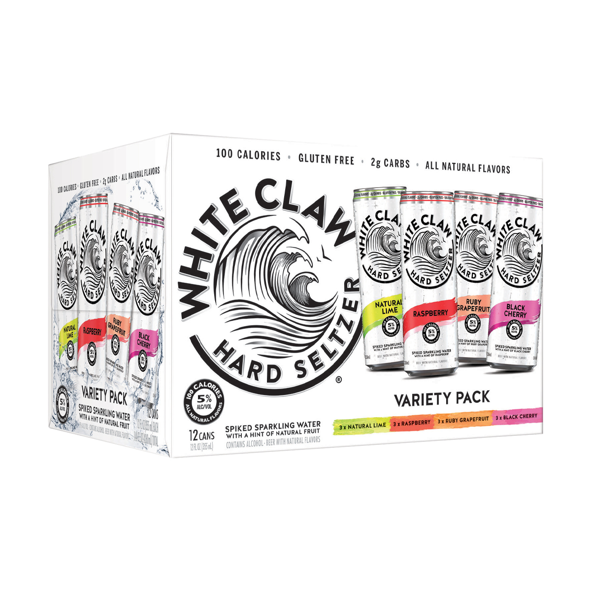 12 pack white claw hard seltzer
