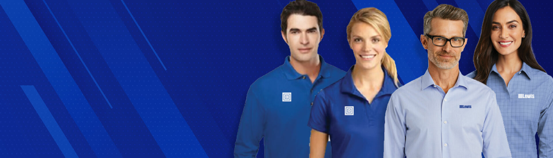 Lewis employees standing in a group