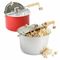 Wabash farms popcorn poppers: red or stainless steel.