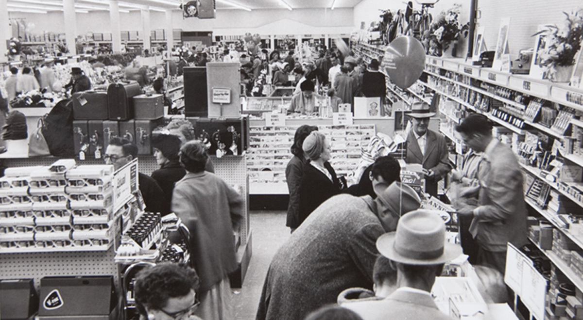 The inside of an old Lewis store.