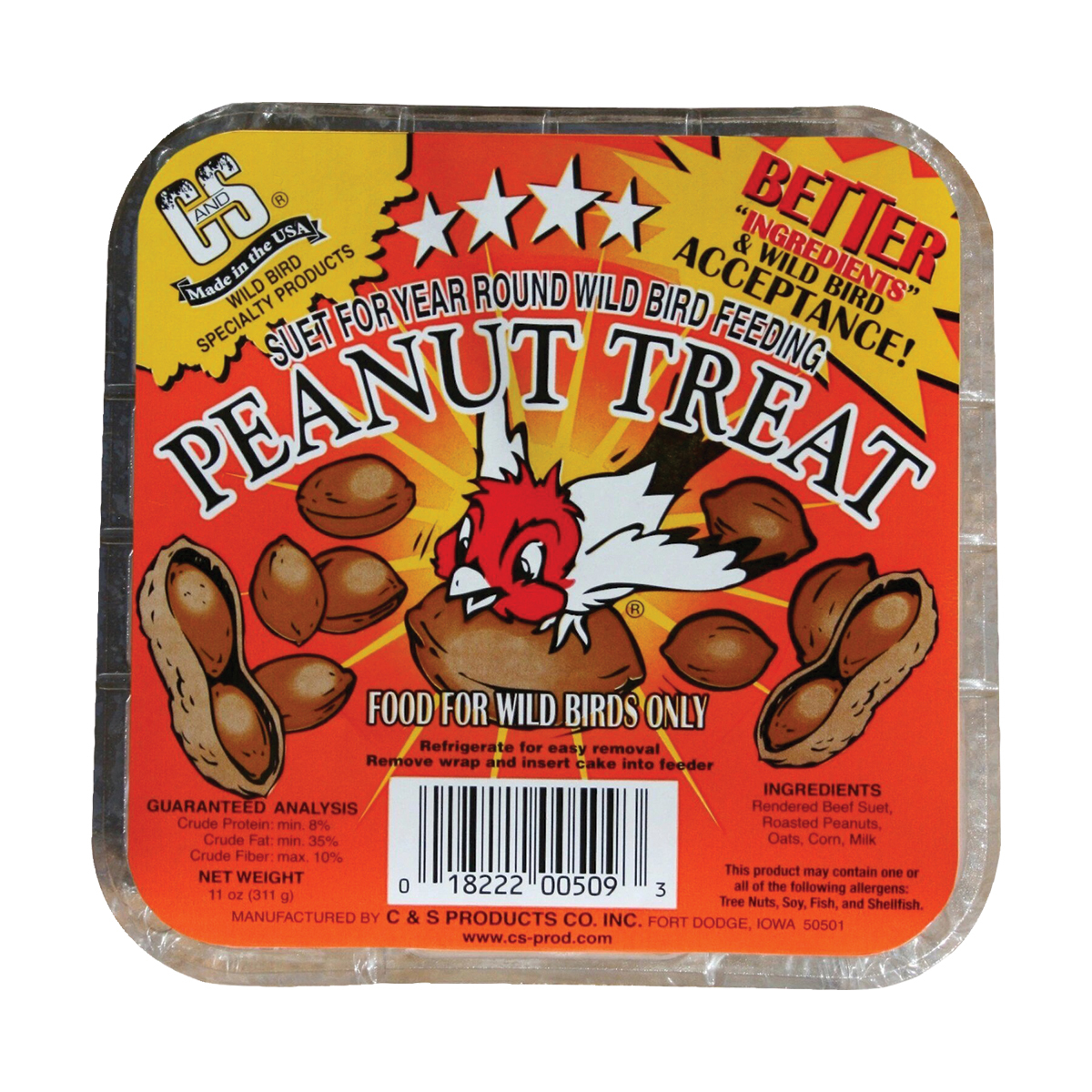 Lewis Drug C&S Peanut Suet Cake 11oz.