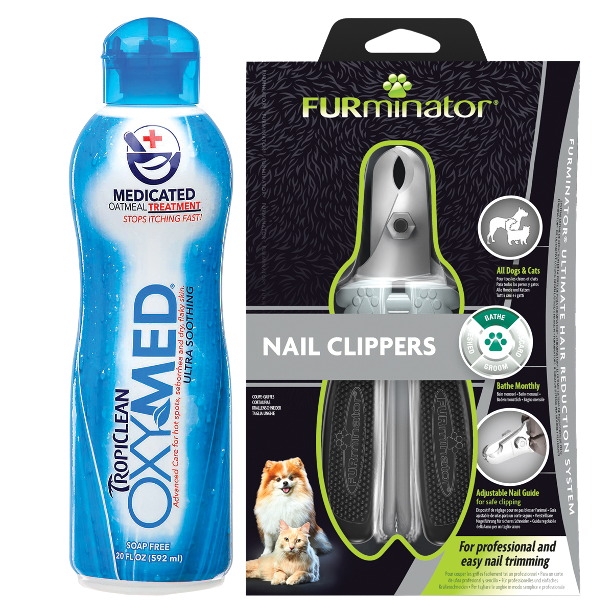 Dog Grooming Accessories: Nail Clippers and Oxy Med