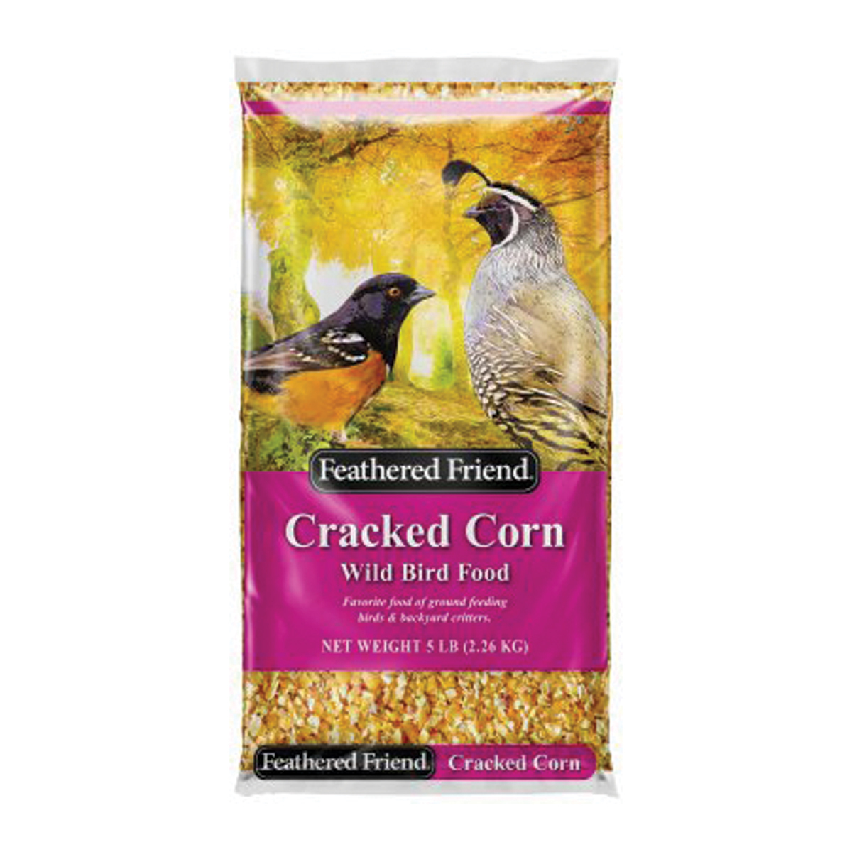 Feathered Friend Cracked Corn Wild Bird Food 5 pounds