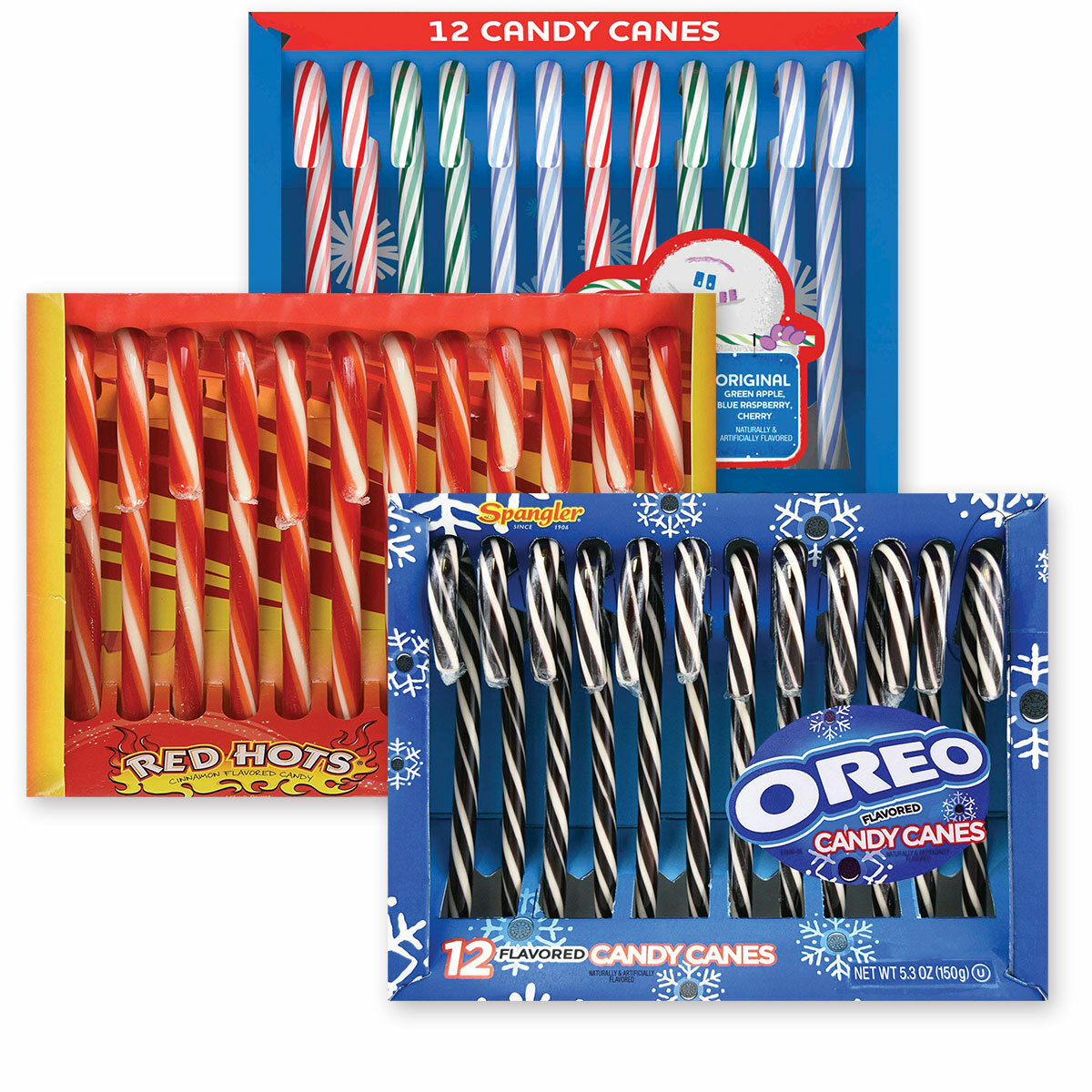 Assorted flavors of Candy Cane Boxes